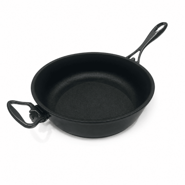 Anna Cavalli - Black Deep Pan with 2 Carbon Handles - 28cm -  Die Cast Aluminum
