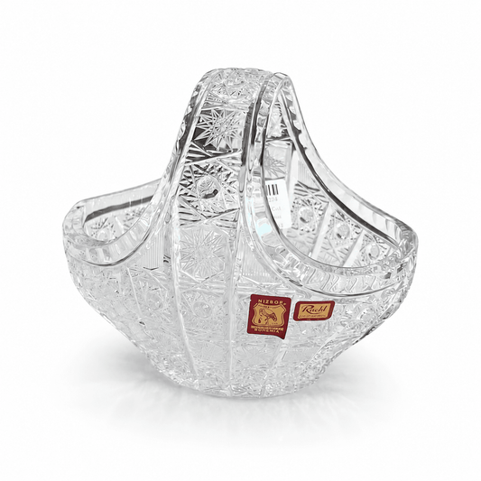 Bohemia Crystal - Hand Cut Basket - 18 cm - Clear