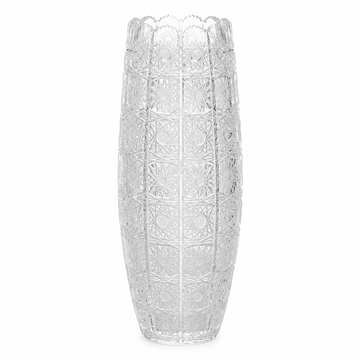 Bohemia Crystal - Hand Cut Vase - 33 cm - Clear