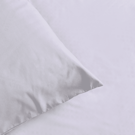 Senzo - Flat Bed Sheet Set White & Grey 5 Pieces - 240x260cm - 250 TC