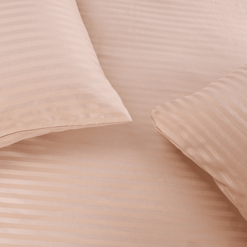 Senzo - Beige Pillowcase Set 2 Pieces Stripes - 55x75cm - 250 TC