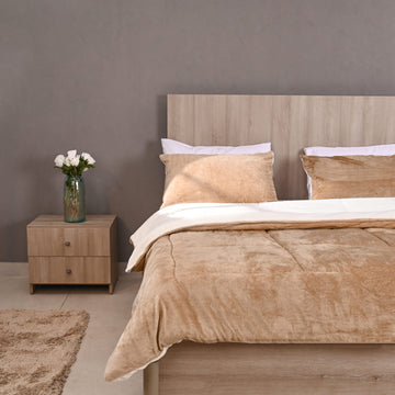 Senzo - Beige x Off White Duvet Set 3 Pieces - 240x240cm