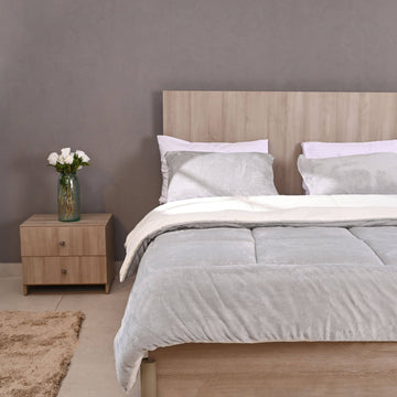 Senzo - Gray x Off White Duvet Set 3 Pieces - 240x240cm