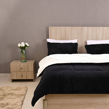 Senzo - Black x Off White Duvet Cover Set 3 Pieces - 240x240cm