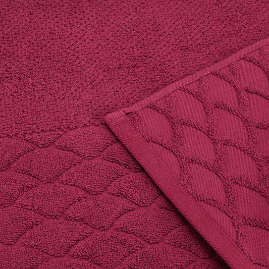 Senzo - Burgundy Bath Towel 150x90cm - 100% Egyptian Cotton