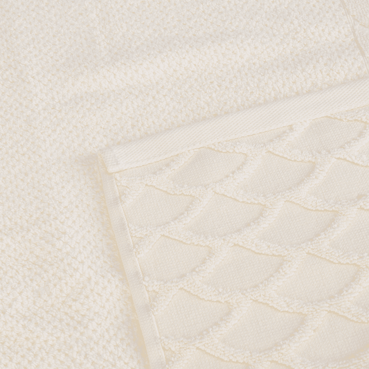 Senzo - Bath Towel Set 4 Pieces - Off White - 100% Egyptian Cotton