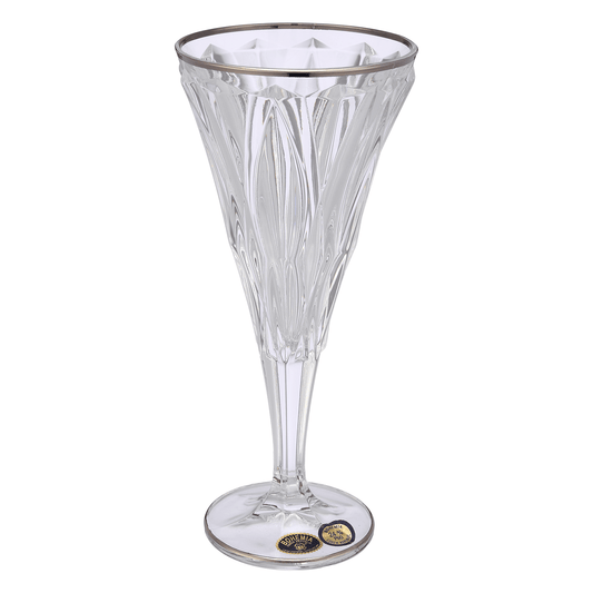 Bohemia Crystal - Goblet Set 6 Pieces - 240ml - Silver