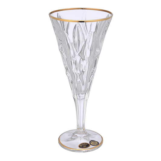 Bohemia Crystal - Goblet Set 6 Pieces - 240ml - Gold