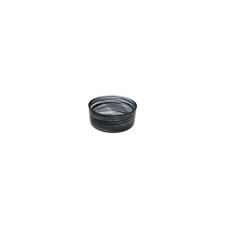 Ardacam - Round Glass Bowl Set 2 Pieces - Black - 15cm