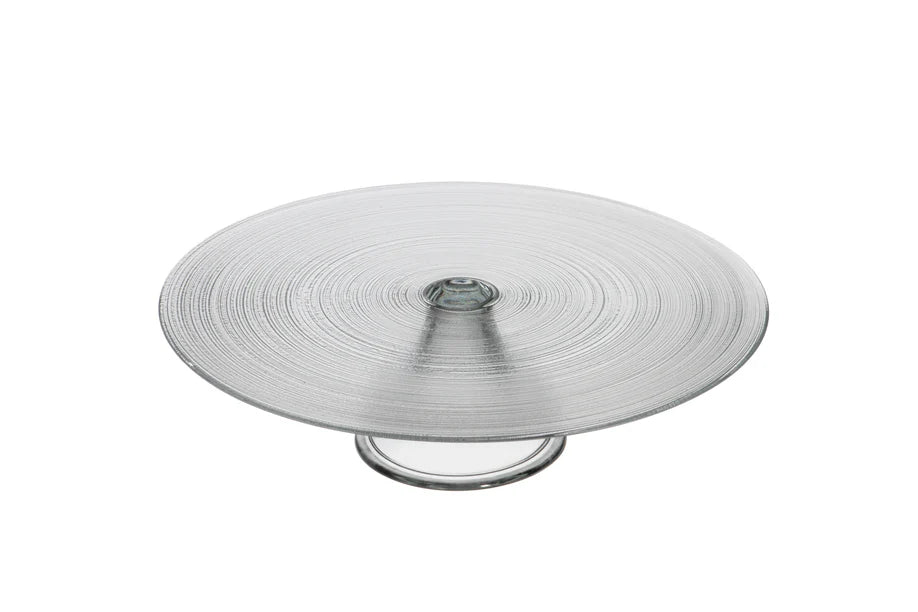 Ardacam - Circle Round Footed Platter - Clear - 28cm - Glass
