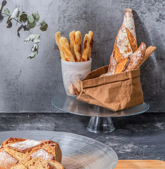 Ardacam -Circle Round Footed Platter - Clear - 33cm - Glass