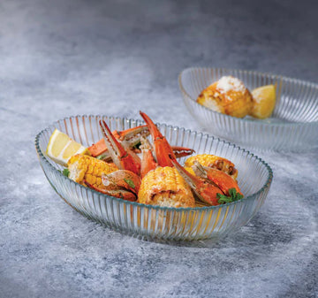 ArdaCam - Aria Oval Serving Platter - Clear - 25.5x16.5cm - Glass
