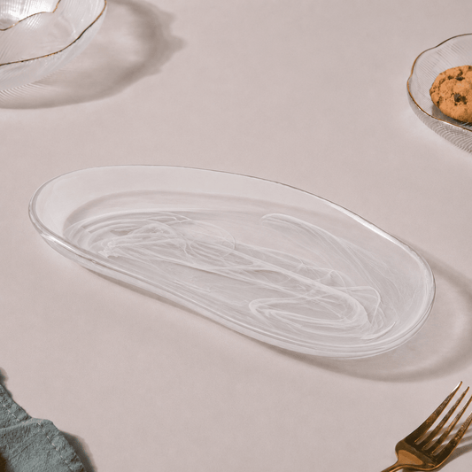 ArdaCam  Serving Plate - White, 35.2*19.7 cm