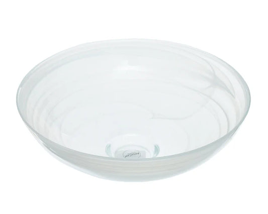ArdaCam - Milas Round Serving Bowl - White - 34cm - Glass