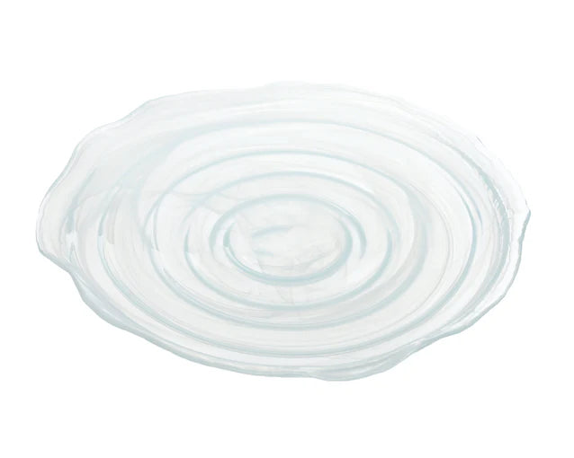 ArdaCam - Solera Round Serving Platter - White - 41.5cm - Glass
