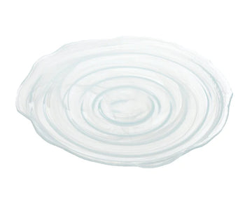 ArdaCam - Solera Round Serving Platter - White - 41.5cm - Glass