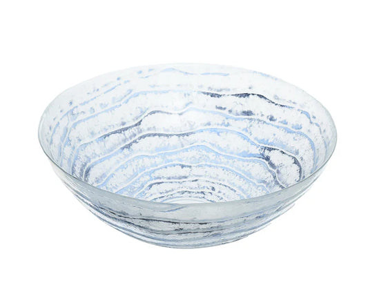 ArdaCam - Caroxcs Deep Serving Bowl - Pastel Blue & Black - 30.8cm - Glass
