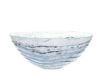 ArdaCam - Caroxcs Deep Serving Bowl - Pastel Blue & Black - 30.8cm - Glass