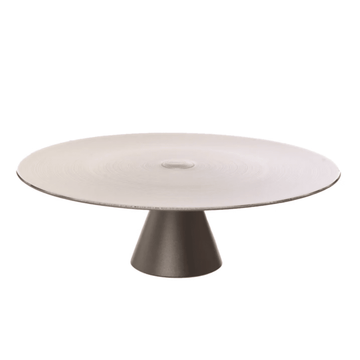 ArdaCam - Footed Plate - 33x1cm - Metallic Brown