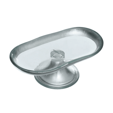 ArdaCam - Footed Cake Stand - 35.5 x 19.7 x 13.2 cm - Silver