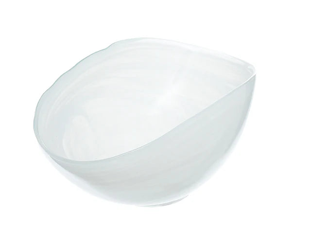 ArdaCam - Oval Serving Bowl - White - 19x12cm - Glass