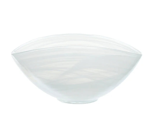 ArdaCam - Oval Serving Bowl - White - 19x12cm - Glass