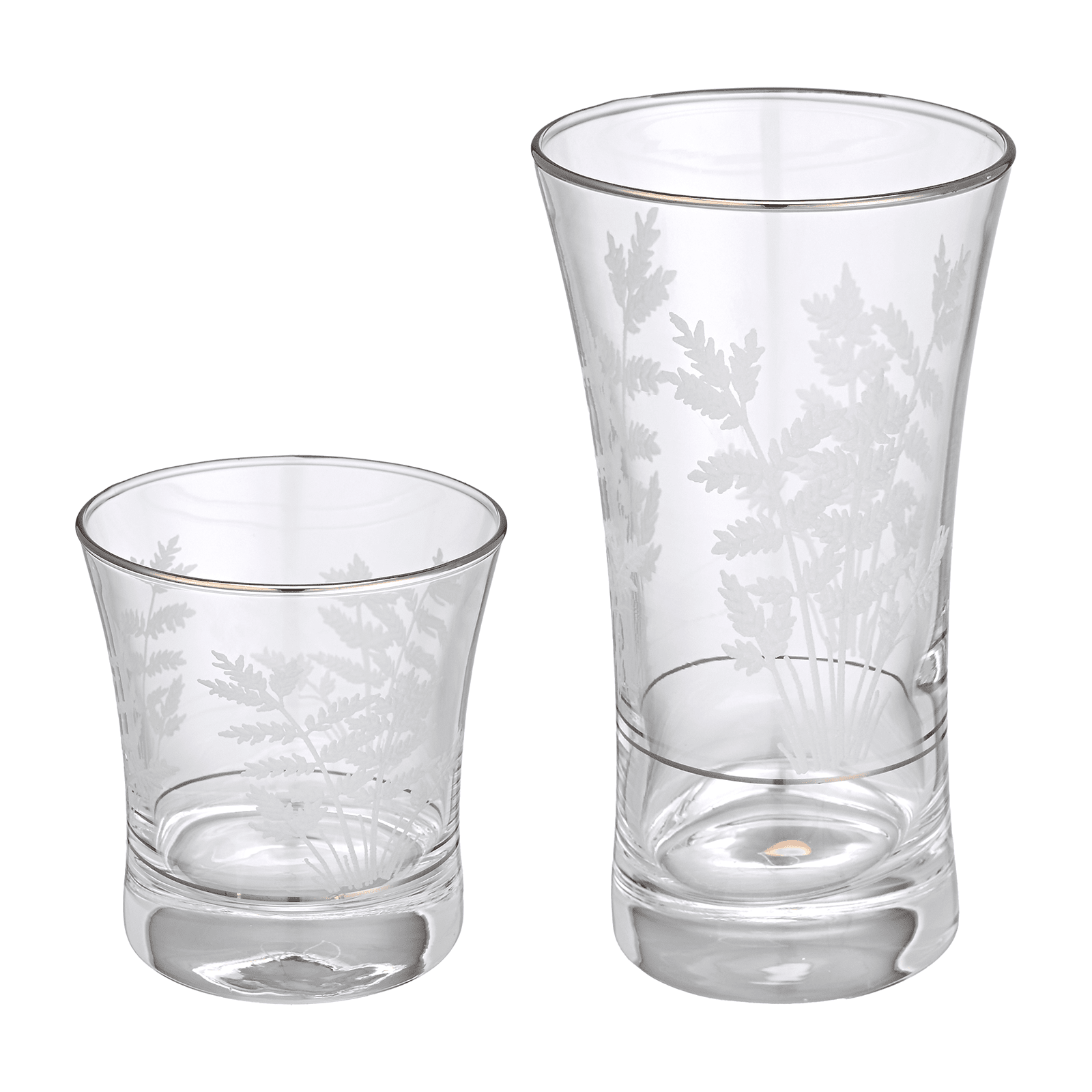Bohemia Crystal - Highball & Tumbler Glass Set 12 Pcs Silver