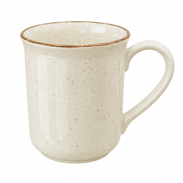 Tulu - Mug - 200 ml - Cream with Brown Rim