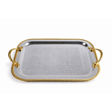 Gold and silver - Tray Set 2 Pcs - Gold & Silver