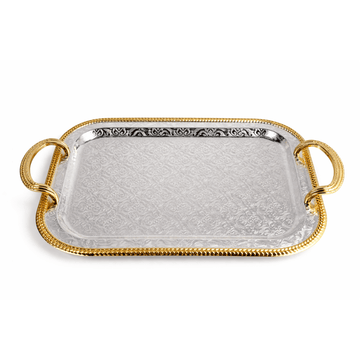 Gold and silver - Tray Set 2 Pcs - Gold & Silver