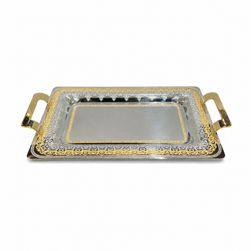 Elegant Gioel - Teresa Tray Set 3 Pcs - Gold - Stainless Steel 18/10
