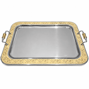 Elegant Gioiel - Arabesque Tray - 50 cm - Gold - Stainless Steel 18/10