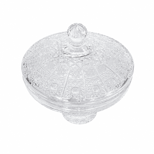 Bohemia Crystal - Hand Cut Box with Cover - 16x18cm - Clear