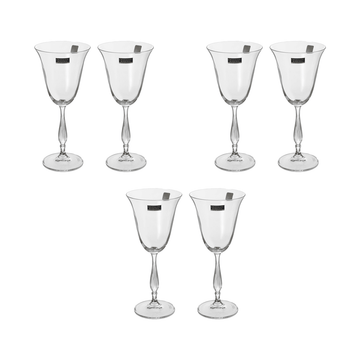 Bohemia Crystal - Goblet Glass Set 6 Pieces - 185ml - 3900010004