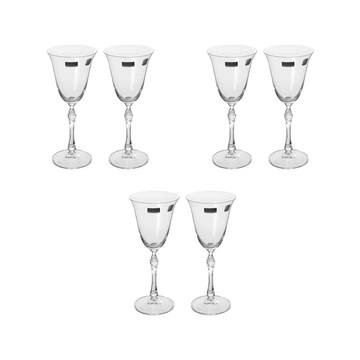 Bohemia Crystal - Goblet Glass Set 6 Pieces - 185ml - 3900010009