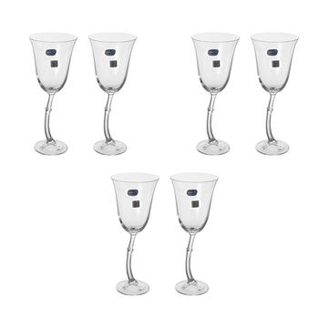 Bohemia Crystal - Goblet Glass Set 6 Pieces - 185ml - 3900010017