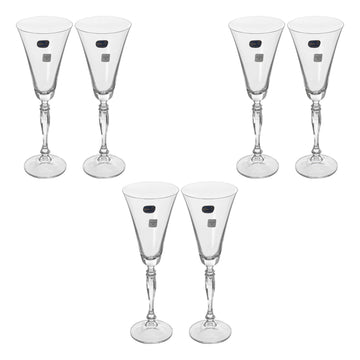 Bohemia Crystal - Goblet Glass Set 6 Pieces - 190ml - 3900010040