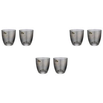 Bohemia Crystal - Tumbler Glass Set 6 Pieces - Grey - 210ml - 3900010058