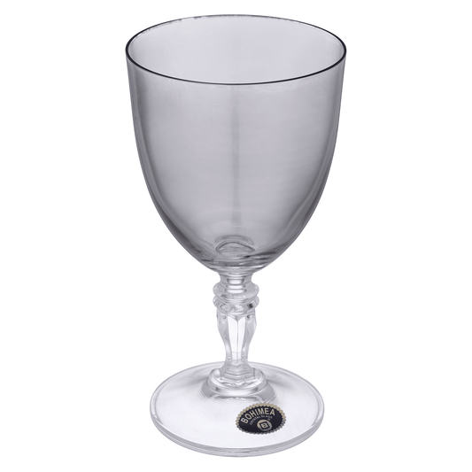 Bohemia Crystal - Goblet Glass Set 6 Pieces 200ml - Grey - Crystal