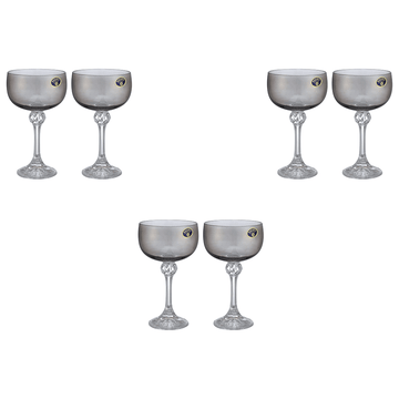 Bohemia Crystal - Cocktail Glass Set 6 Pieces - Grey - 200ml - 3900010094