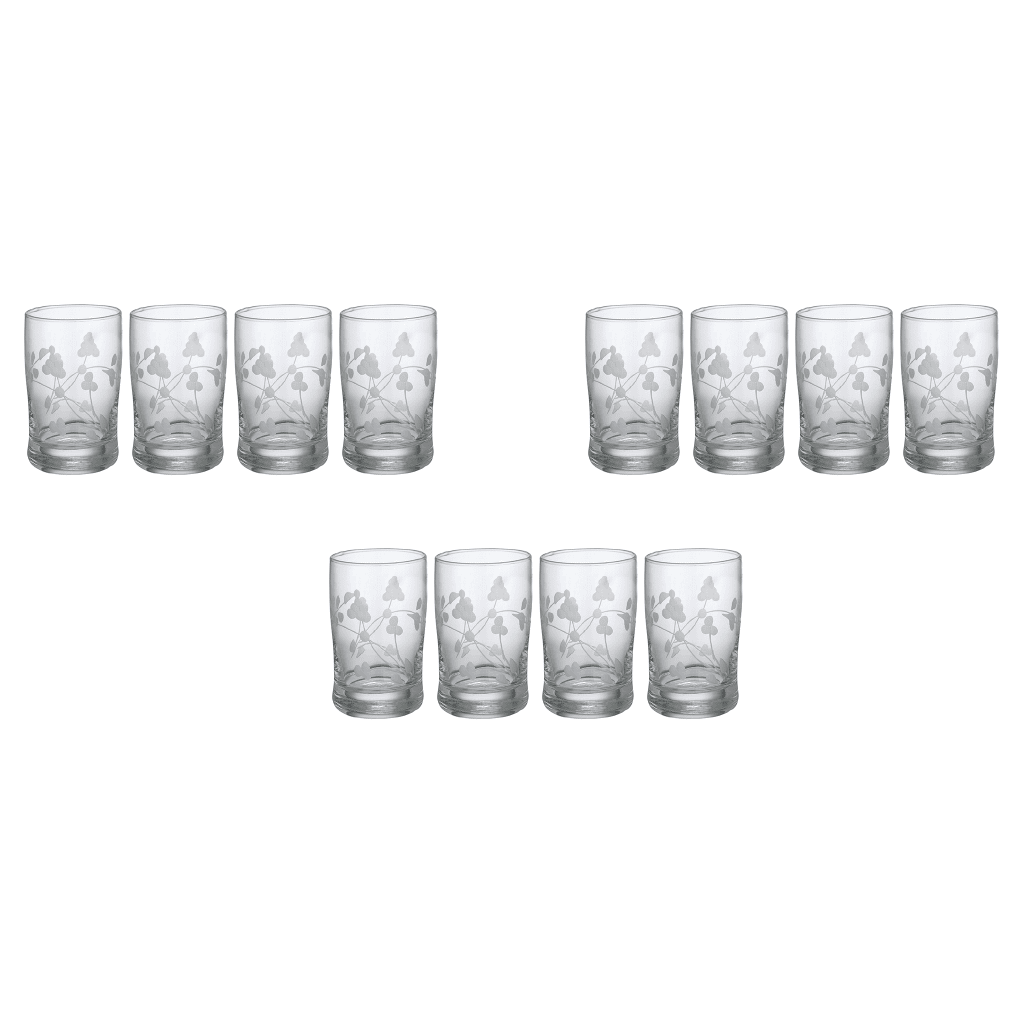 Decorated Istikana Set 12 Pieces - 100ml - Glass - 3900010158