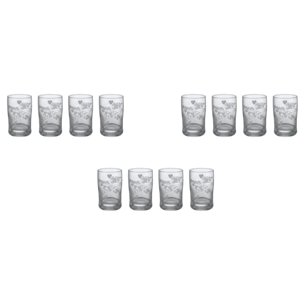Decorated Istikana Set 12 Pieces - 100ml - Glass