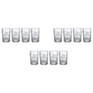 Decorated Istikana Set 12 Pieces - 100ml - Glass - 3900010174