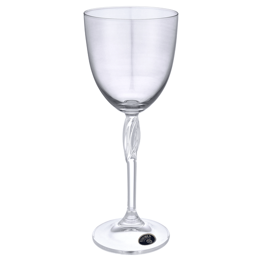 Bohemia Crystal - Goblet Glass Set 6 Pieces - Grey - 250ml - Crystal