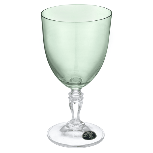 Bohemia Crystal -Goblet Glass Set 6 Pieces- 200ml -Green-Crystal