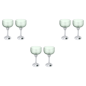 Bohemia Crystal - Cocktail  Glass Set 6 Pieces 200ml- Green - Crystal