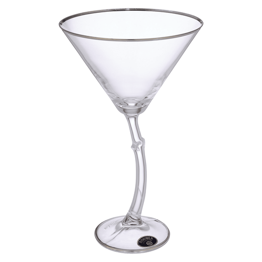 Bohemia Crystal - Cocktail Glass Set 6 Pieces 285ml - Silver - Crystal