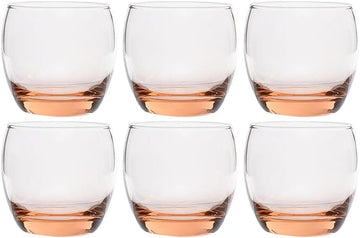 Pasabahce - Round Tumbler Glass Set 6 Pieces - Pink - 340ml - 390005011