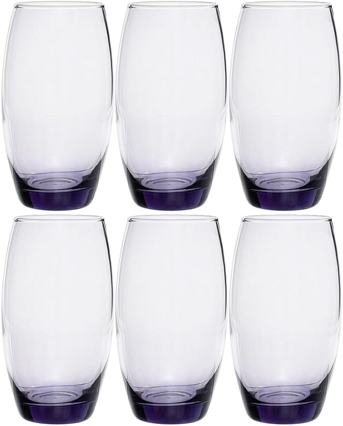 Pasabahce - Round Highball Glass Set 6 Pieces - Purple - 500ml - 390005016