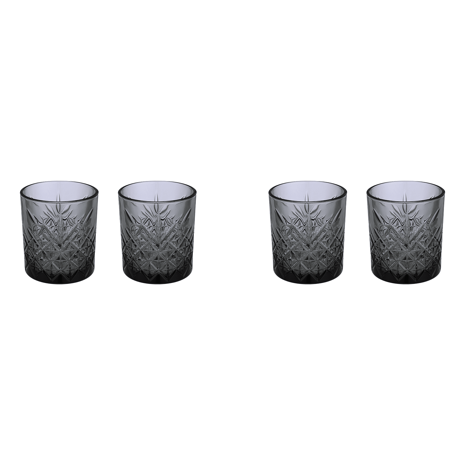 Pasabahce - Tumbler Glass Set 4 Pieces - 345ml - Grey